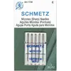 Schmetz 80/12 Microtex Sewing Machine Needle - 5 needle packet - Needles Sized 75/11 and 80/12 are for Light Weight fabric like cotton voille, silk, synthetics, spandex and lycra