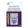 Schmetz 80/12 Quick Threading Sewing Machine Needle - 5 needle pack - Schmetz Quick Threading​ Needle Features: Slightly Rounded Point, Eye with open slot