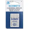 Schmetz 100/16 Machine Needle Universal - packet of 5 needles -  Needles Sized  100/16 are for medium to heavy weight fabrics like denims, corduroy, canvas, duck, suiting and Leather