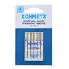 Schmetz 75/11 Machine Needle Universal - Packet of 5 Needles -  Needles Sized 75/11 and 80/12 are for Light Weight fabric like cotton voille, silk, synthetics, spandex and lycra