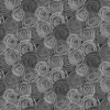Dark Grey - Textured Circles - 2-Ply Flannel - W108in