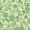 Green- Floral Swirl - W108in