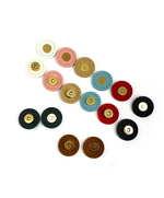 Genuine Leather Round Magnetic Clasps x 1 Set Multiple Colours Available