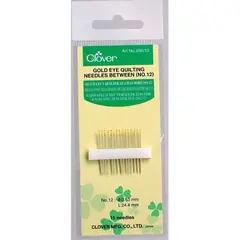 Clover Gold Eye Quilting Needles Between Size 12