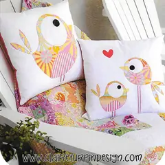 Pip and Ellie Applique Cushion Pattern by Claire Turpin 2 Designs Included
