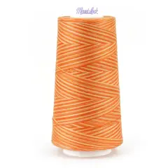 Orange Creamsicle Swirls Maxi-lock 3000yd Polyester Serger Overlocker Thread