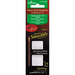 Clover Black Gold Quilting Needles Size 12
