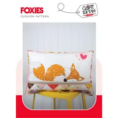 Foxies Applique Cushion Pattern by Claire Turpin 2 Sizes Included