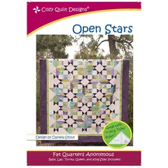 Open Stars Pattern by Cozy Quilt Designs - Image of Pattern Cover