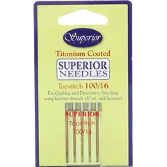 Superior 100/16 Topstitch Titanium Machine Needles SEE VIDEO