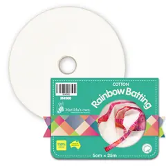 Matilda's Own 100% Cotton Rainbow Batting a.k.a. Jelly Roll Batting