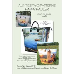 Happy Hauler Bag Pattern AT640 by Aunties Two - Image of Pattern Cover