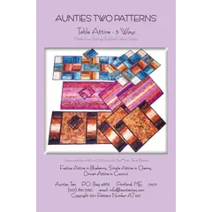 Table Attire - 3 Styles Bag Pattern by Aunties Two AT247 - Image of Pattern Cover