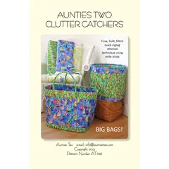 Clutter Catchers Bag Pattern by Aunties Two - Pattern Cover