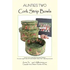 Cork Strip Bowls Bag Pattern by Aunties Two - AT644