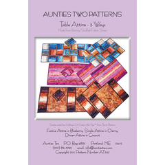 Table Attire - 3 Styles Bag Pattern by Aunties Two AT247 - Image of Pattern Cover