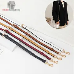 Leather Bag Handle Single Strap with Gold Buckle and Clips 95cm to 120 cms Multiple Colours Available