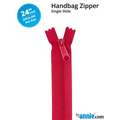 By Annie 24 Inch Handbag Zipper Hot Red - See Video