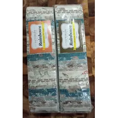 2 x Teal and Sand Rainbows aka Jelly Roll Plus Free Buddies Star Quilt Pattern