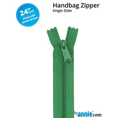 By Annie 24 Inch Handbag Zipper Jewel Green - See Video