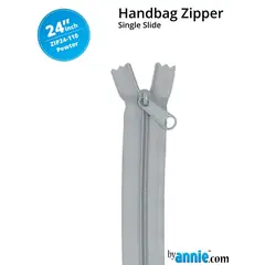 By Annie 24Inch Handbag Zipper Pewter - See Video
