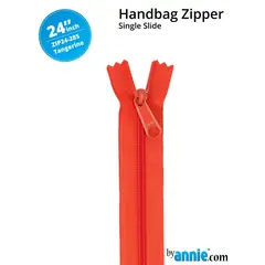 By Annie 24 Inch Handbag Zipper Tangerine - See Video