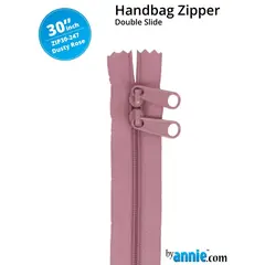 By Annie 30 Inch Handbag Zipper Dusty Rose - See Video
