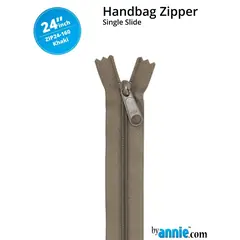 By Annie 24 Inch Handbag Zipper Khaki - See Video