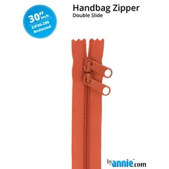 By Annie 30 Inch Handbag Zipper Red wood - See Video