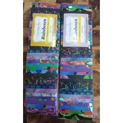 2 x Fun Bright Rainbows aka Jelly Roll Plus Free Buddies Star Quilt Pattern