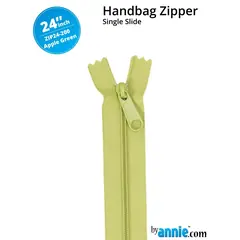 By Annie 24 Inch Handbag Zipper Apple Green - See Video