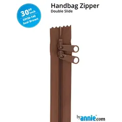 By Annie 30 Inch Handbag Zipper Seal Brown - See Video