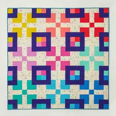 Big Blocks Quilt Pattern by Tied With A Ribbon - Image of Completed Quilt