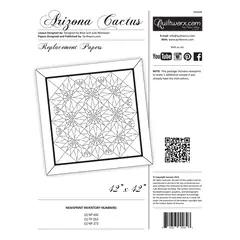Arizona Cactus Quilt Pattern Replacement Papers Only by Judy Niemeyer - Image of Replacement Pattern Papers package