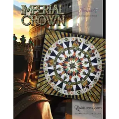 Imperial Crown Quilt Pattern by Judy Niemeyer Quiltworx - Size 96" x 96" completed. The pattern includes all foundation papers, fabric cutting templates, detailed instructions and yardage requirements