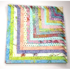 Whimsical 40 x 10" Fabric Squares AKA Layer Cake 
by Batiks Australia - Pre-cut Fabric displaying the different fabrics designs included
