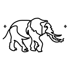 Elephants on the run #50005