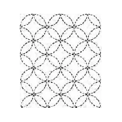 Sashiko Stitch Wineglasses #30678