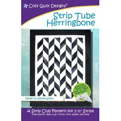 Strip Tube Herringbone Pattern by Cozy Quilt Designs - See Video