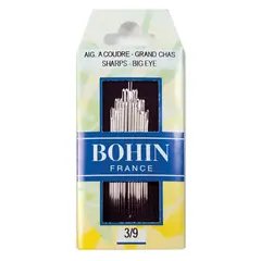 Bohin Sharps Needle Sizes 3 to 9 Big Eye