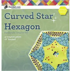 Curved Star Hexagon Patchwork Template - Meredithe Clark