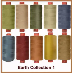 Earthy Toned 10 Colour Set 1 Rasant Thread 1000M