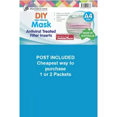 Antiviral Treated Mask Filter Inserts For DIY Masks POST INCLUDED SEE VIDEO