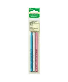 Water Soluble Pencil PINK, WHITE, BLUE SET of 3 by Clover