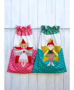 Hey Santa Applique Santa Bags Pattern by Claire Turpin