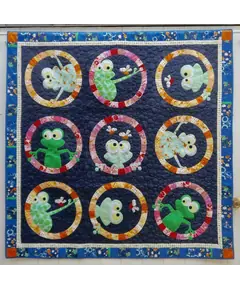 Frogface Applique Quilt Pattern by Claire Turpin