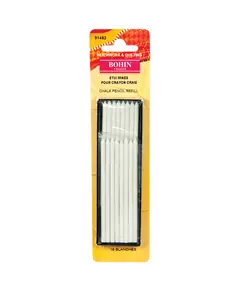 Bohin Mechanical Chalk Pencil White Refills 16 Pack
