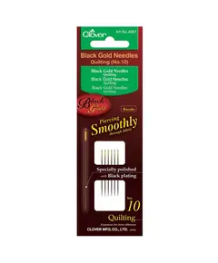 Clover Black Gold Quilting Needles Between Size 10 SEE VIDEO