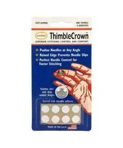 Thimble Crown with Adhesive Moulded Dimples, Stainless Steel by Colonial Needle Co.