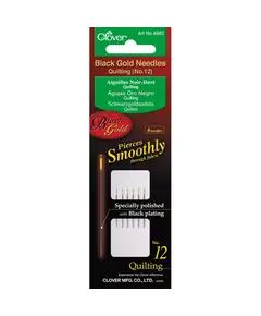 Clover Black Gold Quilting Needles Size 12